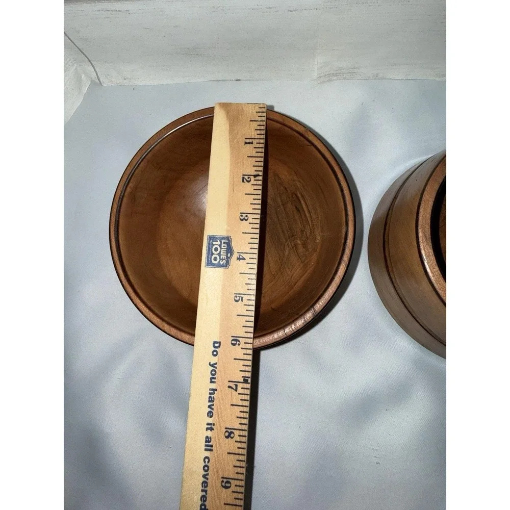 Hand Turned Wooden Bowls Set of 2 Rensi Eco Creations Serving Salad‎ Rustic Wood